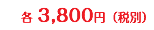 各 3,800円（税別）